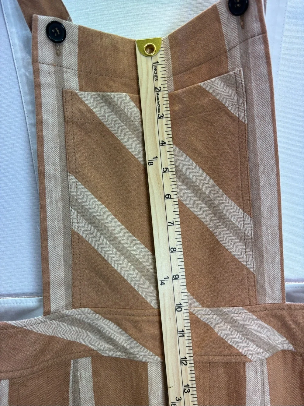 Free People Striped Overalls Wide Leg Tan Cream Women’s Sample XS/S